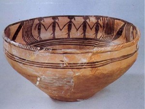 Dance pattern pottery pots