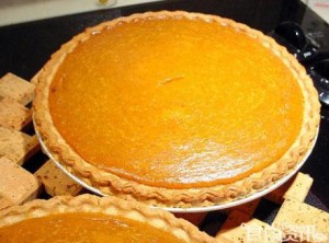 What Americans eat for Thanksgiving ? Eating pumpkin pie