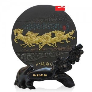 Eight Horses Treasures carbon carving gifts
