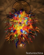 Ceiling Bloom Hand Blown Glass Chandelier Light Fixture