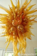 Home-style 100% yellow handmade art blown glass chandeliers