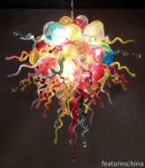 Contemporary Colored Hand Blown Glass Bubble Chandelier light Fixture