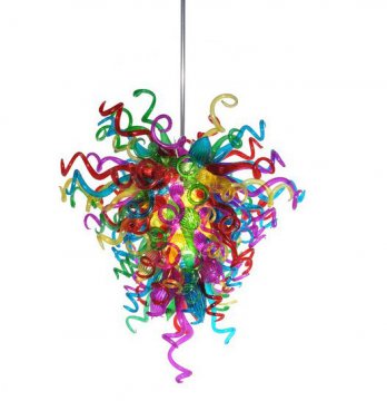 American Transparent Glass Flower Chandelier Lamp Decorative Light