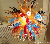 Free Shipping Style Delicate Design Colorful Murano Glass Chandelier