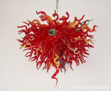 Home chandelier red blown glass with high quality matching