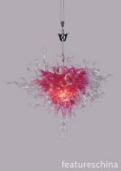 pink chandeliers decoration blown glass for sale cheap