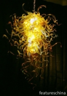 Warm Art Blown Glass Chandelier Light Fixture