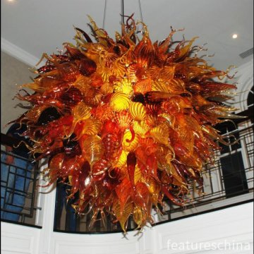 Fire Booming Murano Glass High Hanging Chandelier