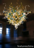 Creative eye-catching blown glass chandelier