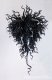 black art glass chandeliers modern for sale