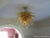 Amber Hand Blown Glass Chandelier for Ceiling Living Room Dining Room