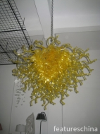 Magical art chandeliers high quality yellow blown glass