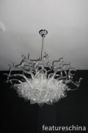 Blown glass chandeliers white minimalist
