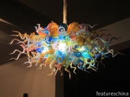 Fancy Color Handmade LED Glass Chandelier Light Fixture