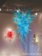 Blue high quality blown glass art chandeliers