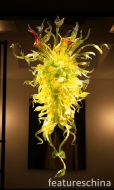 Elegant yellow blown glass chandeliers price