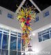 Primary Blue Yellow Red Hand Blown Glass Chandelier Lighting