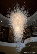 White Hand Blown Glass Chandeliers modern style Home Deco