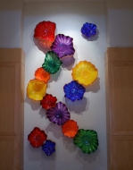 Flower Art Hand Made Murano Glass Plate for Wall Deco