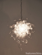 Crystal Clear Angle Hand Blown Glass Chandelier and Pendant Light Fixture