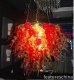 Fire Flower Red and Yellow Hand Blown Glass Chandelier light Fixture