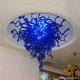 Color matching of blue blown glass chandelier
