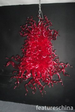 Red chic blown glass chandeliers